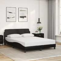  Bed Frame without Mattress Black 137x187 cm Double Faux Leather