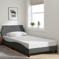  Bed Frame without Mattress Dark Grey 107x203 cm King Single Fabric