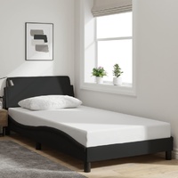  Bed Frame without Mattress Black 107x203 cm King Single Fabric