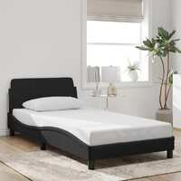  Bed Frame without Mattress Black 107x203 cm King Single Velvet