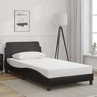  Bed Frame without Mattress Black 107x203 cm King Single Faux Leather