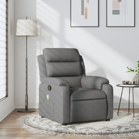  Massage Recliner Chair Dark Grey Fabric
