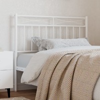  Metal Headboard White 107 cm King Single