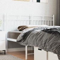  Metal Headboard White 137 cm Double