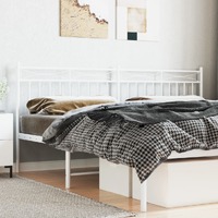  Metal Headboard White 183 cm King