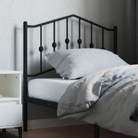  Metal Headboard Black 90 cm
