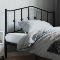  Metal Headboard Black 107 cm King Single