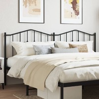  Metal Headboard Black 183 cm King