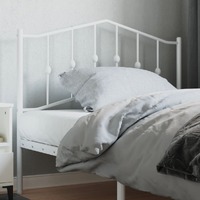  Metal Headboard White 107 cm King Single