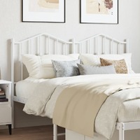  Metal Headboard White 137 cm Double