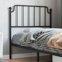  Metal Headboard Black 90 cm