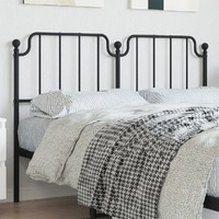  Metal Headboard Black 137 cm Double