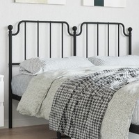  Metal Headboard Black 152 cm Queen
