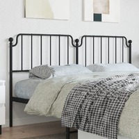  Metal Headboard Black 183 cm King