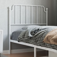  Metal Headboard White 90 cm