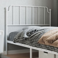  Metal Headboard White 107 cm King Single
