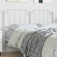  Metal Headboard White 137 cm Double