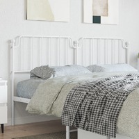  Metal Headboard White 183 cm King