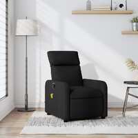  Massage Recliner Chair Black Fabric