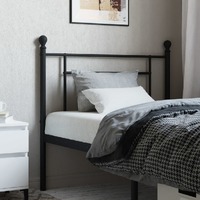  Metal Headboard Black 90 cm