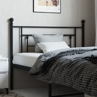  Metal Headboard Black 107 cm King Single