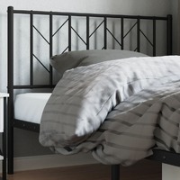  Metal Headboard Black 107 cm King Single