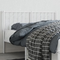  Metal Headboard White 137 cm Double
