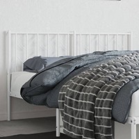  Metal Headboard White 152 cm Queen
