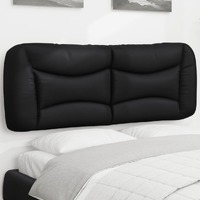  Headboard Cushion Black 137 cm Double Faux Leather