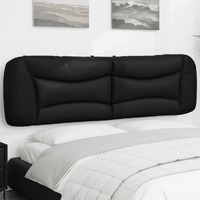  Headboard Cushion Black 180 cm Faux Leather
