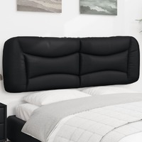  Headboard Cushion Black 152 cm Faux Leather