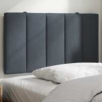  Headboard Cushion Dark Grey 90 cm Velvet