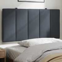  Headboard Cushion Dark Grey 107 cm Velvet