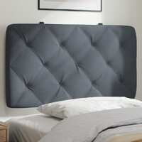  Headboard Cushion Dark Grey 90 cm Velvet