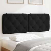  Headboard Cushion Black 137 cm Double Velvet