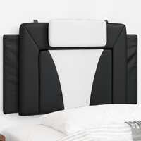  Headboard Cushion Black and White 90 cm Faux Leather