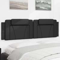  Headboard Cushion Black 180 cm Faux Leather