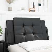  Headboard Cushion Black 90 cm Faux Leather