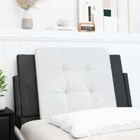  Headboard Cushion White and Black 90 cm Faux Leather