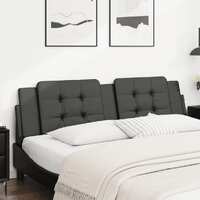  Headboard Cushion Black 180 cm Faux Leather