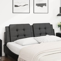  Headboard Cushion Black 152 cm Queen Faux Leather