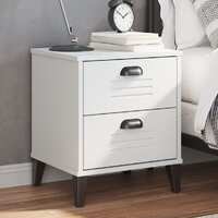  Bedside Cabinet VIKEN White Engineered Wood