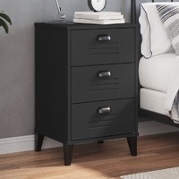  Bedside Cabinet VIKEN Black Engineered Wood