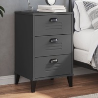 Bedside Cabinet VIKEN Anthracite Grey Engineered Wood