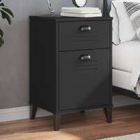  Bedside Cabinet VIKEN Black Engineered Wood