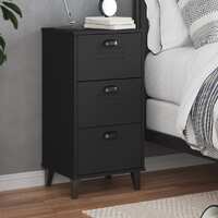  Bedside Cabinet VIKEN Black Engineered Wood