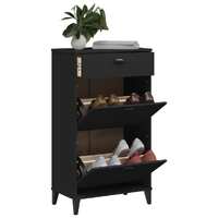  Shoe Cabinet VIKEN Black Engineered Wood