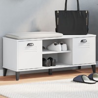  Shoe Bench VIKEN White 106x35x45 cm Engineered Wood