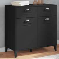  Sideboard VIKEN Black 80x40x80 cm Engineered Wood