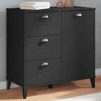  Sideboard VIKEN Black 80x40x80 cm Engineered Wood
